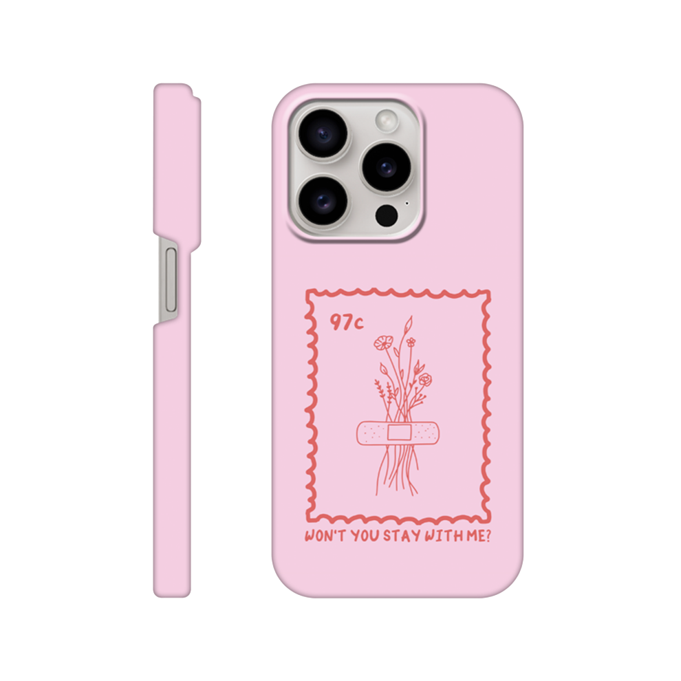 Won't You Stay With Me? - iPhone Case (Pink/Peach)