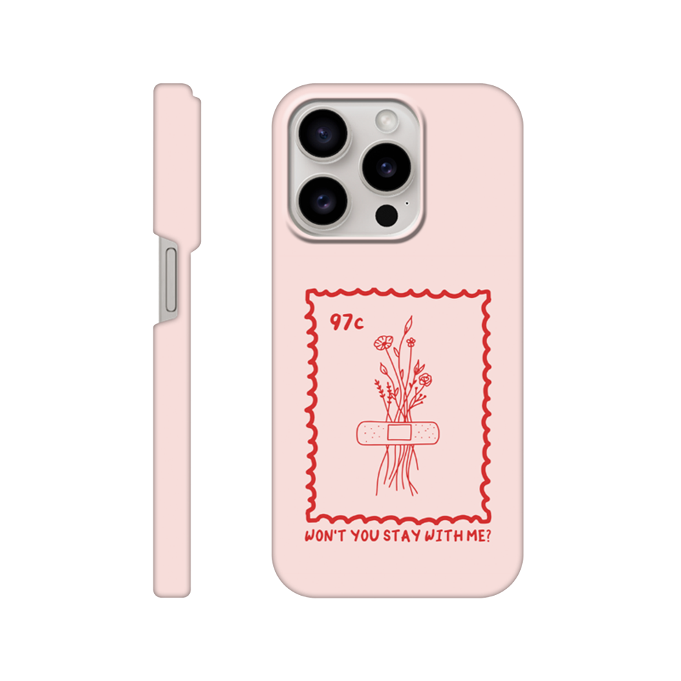 Won't You Stay With Me? - iPhone Case (Pink/Red)