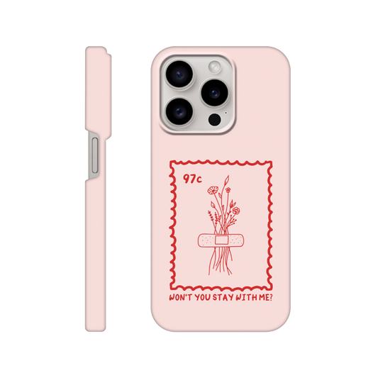 Won't You Stay With Me? - iPhone Case (Pink/Red)