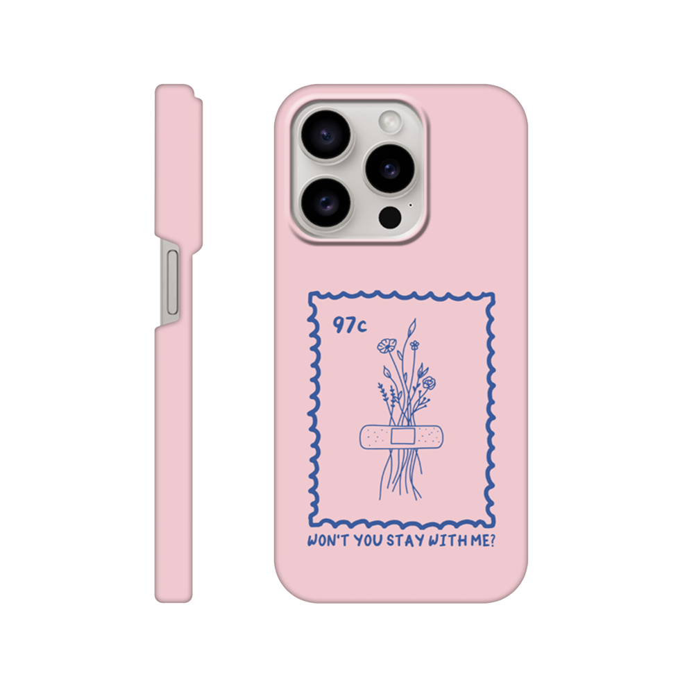 Won't You Stay With Me? - iPhone Case (Pink/Blue)