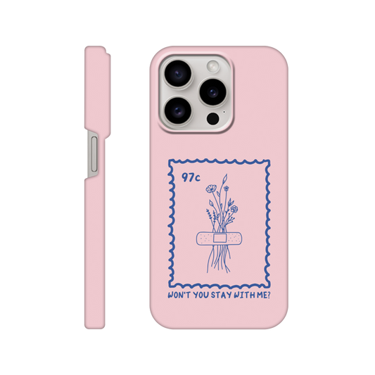 Won't You Stay With Me? - iPhone Case (Pink/Blue)