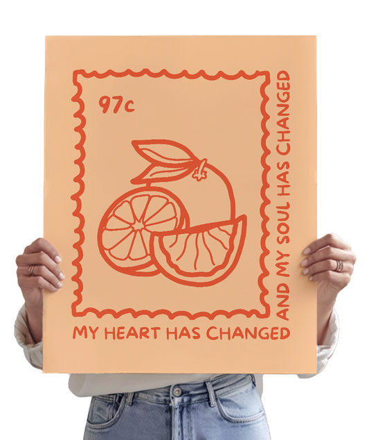 Orange Juice Stamp Poster