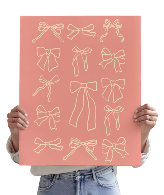Coquette Girly Bow Print