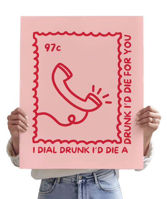 Dial Drunk Stamp Poster