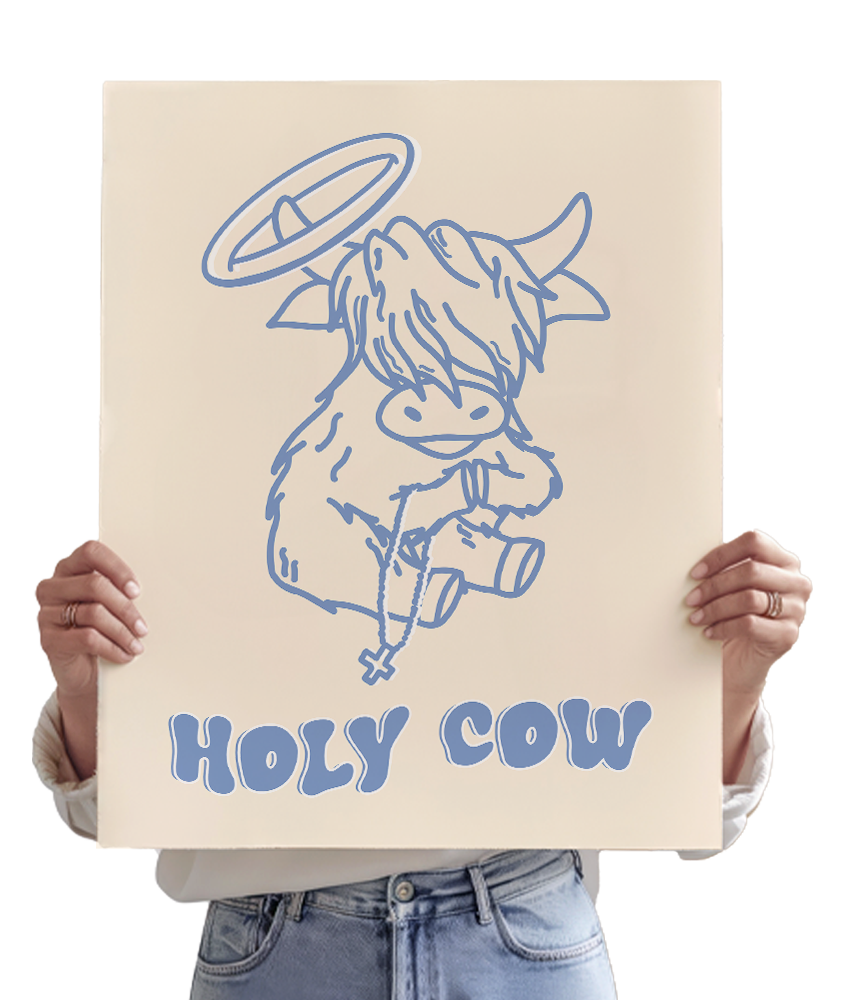 HOLY COW! in blue