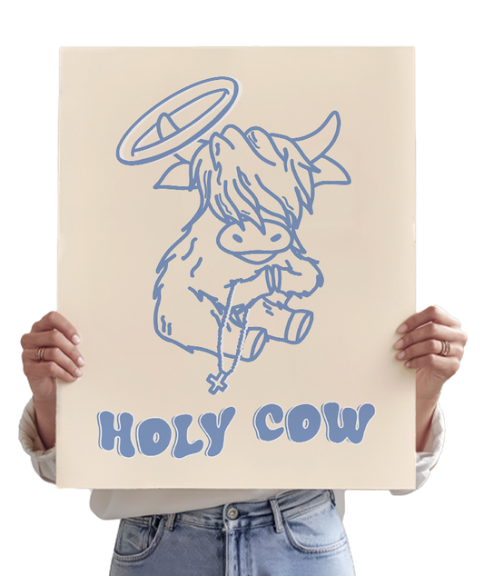 HOLY COW! in blue