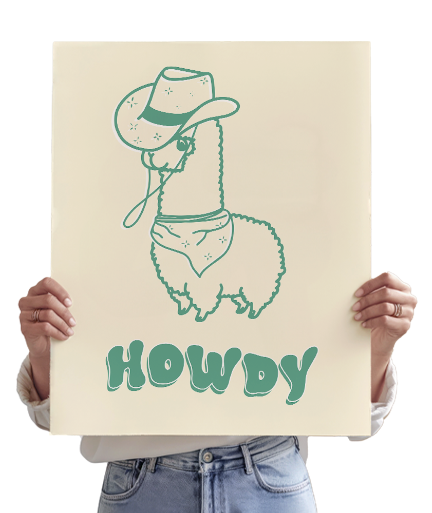 HOWDY ALPACA! in green