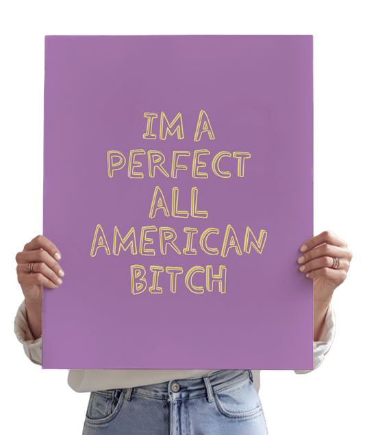 All-American Bitch - Olivia Rodrigo Inspired Poster